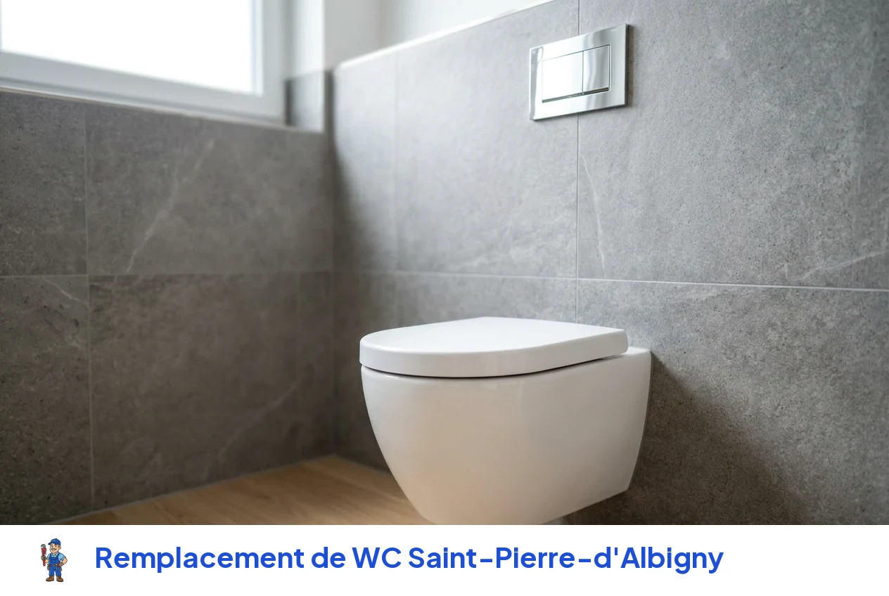 Remplacement de WC à Saint-Pierre-d'Albigny