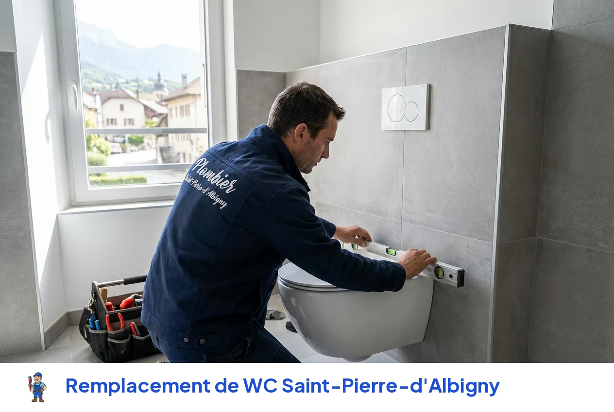 Remplacement de WC à Saint-Pierre-d'Albigny